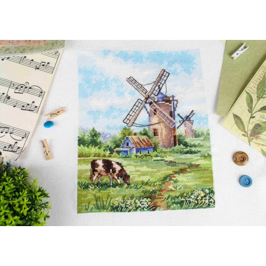 Набор для вышивания крестиком "Родная земля" 20*16 см SNV-919