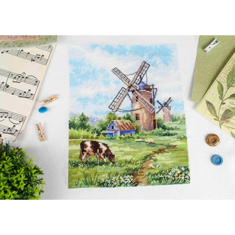 Набор для вышивания крестиком "Родная земля" 20*16 см SNV-919