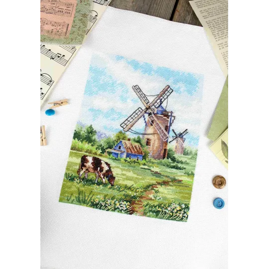 Набор для вышивания крестиком "Родная земля" 20*16 см SNV-919