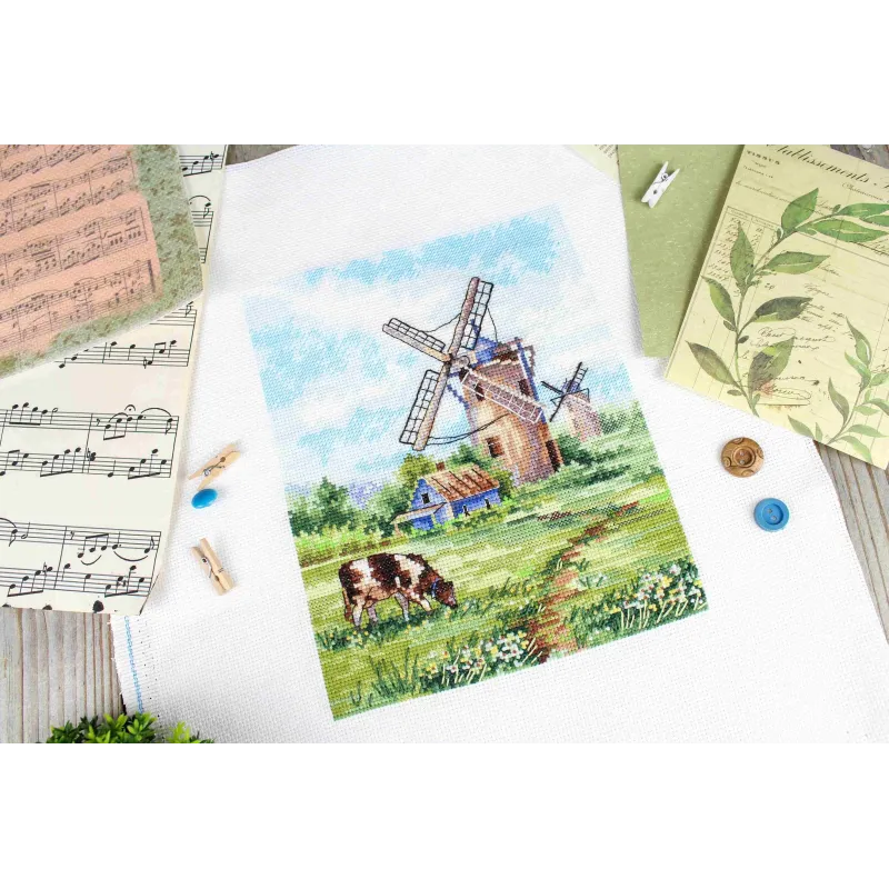 Набор для вышивания крестиком "Родная земля" 20*16 см SNV-919