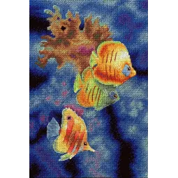 Cross stitch kit "Coral reef inhabitants" 25*18 cm SNV-888