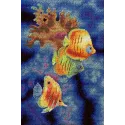 Набор для вышивания крестиком "Обитатели кораллового рифа" 25*18 см SNV-888