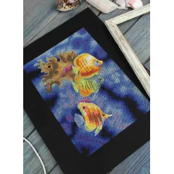 Kryželių siuvinėjimo rinkinys "Koralinio rifo gyventojai" 25*18 cm SNV-888