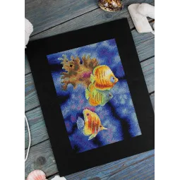 Kryželių siuvinėjimo rinkinys "Koralinio rifo gyventojai" 25*18 cm SNV-888