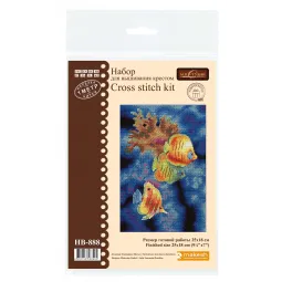 Kryželių siuvinėjimo rinkinys "Koralinio rifo gyventojai" 25*18 cm SNV-888