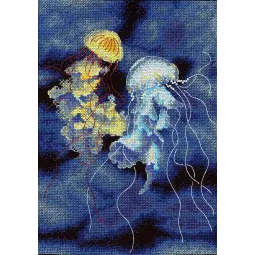 Kryželiu siuvinėjimo rinkinys "Povandeninė magija" 25*18 cm SNV-887