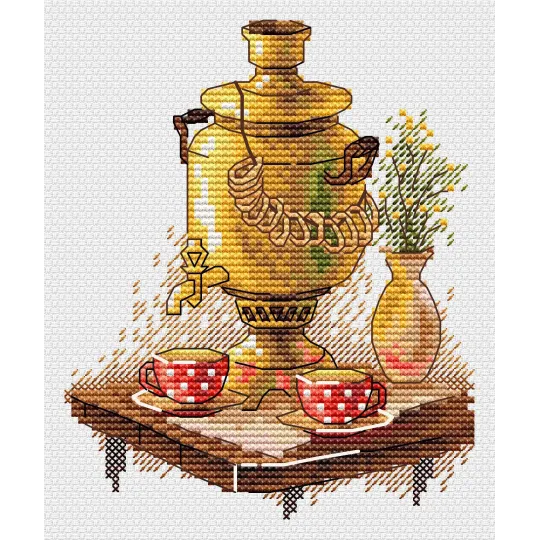 Kit de point de croix "Tea party" 13*11 cm SM-1241