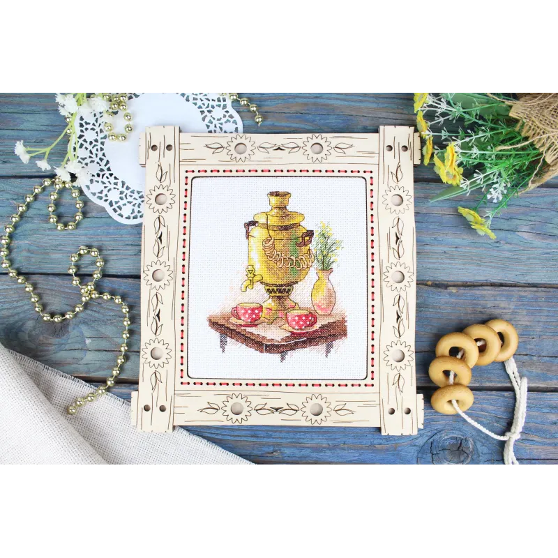 Kit de point de croix "Tea party" 13*11 cm SM-1241