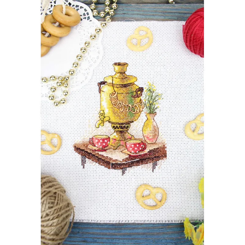 Kit de point de croix "Tea party" 13*11 cm SM-1241