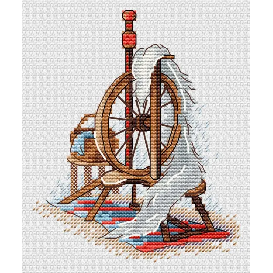Kit de point de croix "Rouet" 13*11 cm SM-1240