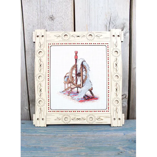 Набор для вышивания крестом "Прялка" 13*11 см SM-1240