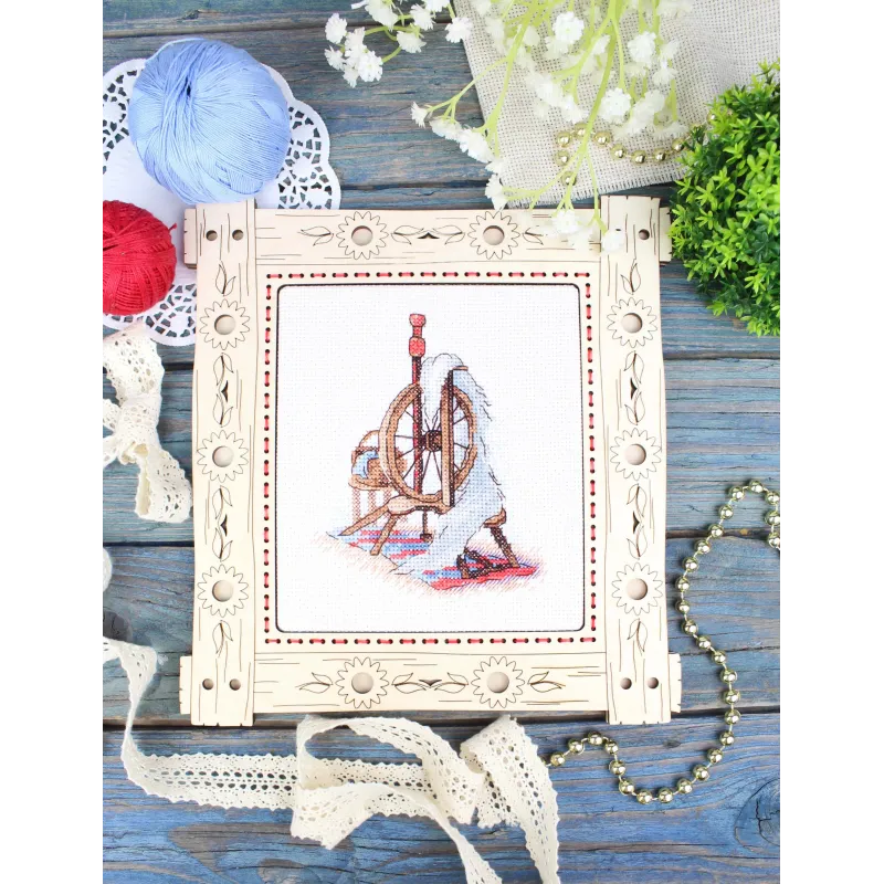 Kreuzstich-Set "Spinnrad" 13*11 cm SM-1240