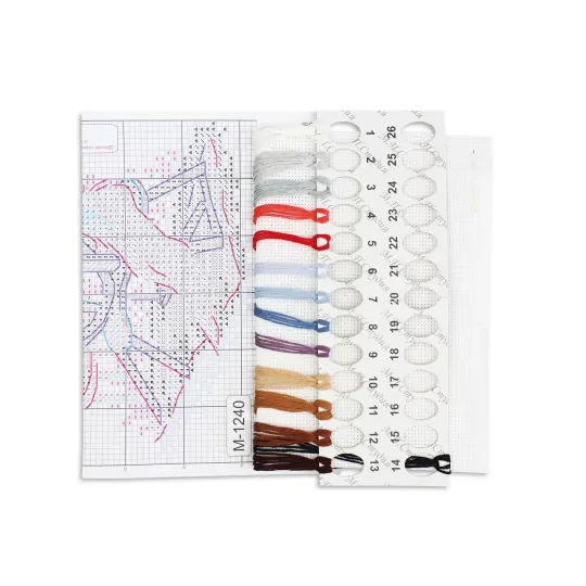 Набор для вышивания крестом "Прялка" 13*11 см SM-1240