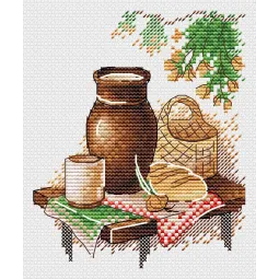 Kryželiu siuvinėjimo rinkinys "Paprasti pietūs" 13 * 11 cm SM-1239