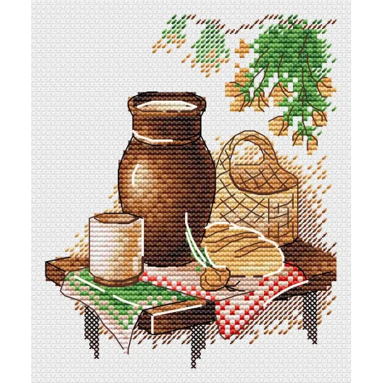 Kit de point de croix "Déjeuner simple" 13*11 cm SM-1239