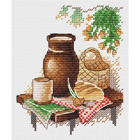 Kit de point de croix "Déjeuner simple" 13*11 cm SM-1239