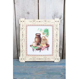 Kryželiu siuvinėjimo rinkinys "Paprasti pietūs" 13 * 11 cm SM-1239