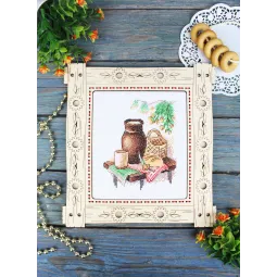 Kryželiu siuvinėjimo rinkinys "Paprasti pietūs" 13 * 11 cm SM-1239