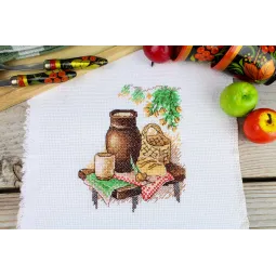 Kryželiu siuvinėjimo rinkinys "Paprasti pietūs" 13 * 11 cm SM-1239
