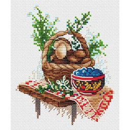 Kryželiu siuvinėjimo rinkinys „Grybų sezonas“ 13*11 cm SM-1238