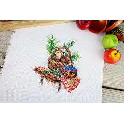 Kryželiu siuvinėjimo rinkinys „Grybų sezonas“ 13*11 cm SM-1238