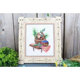 Kryželiu siuvinėjimo rinkinys „Grybų sezonas“ 13*11 cm SM-1238