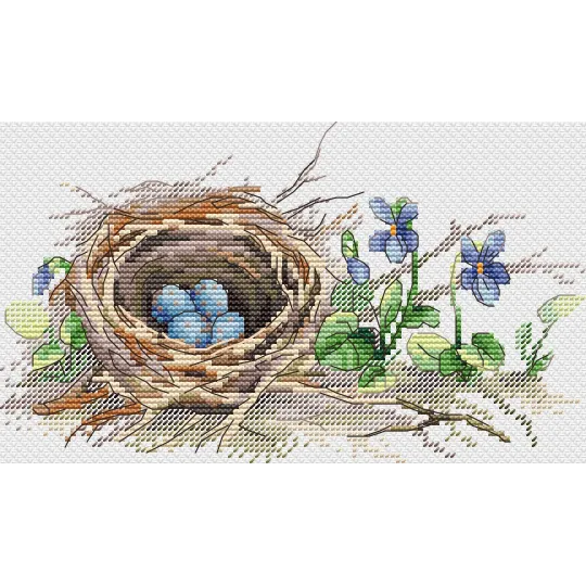 Kit de point de croix "Au bord de la forêt" 12*20 cm SM-1233