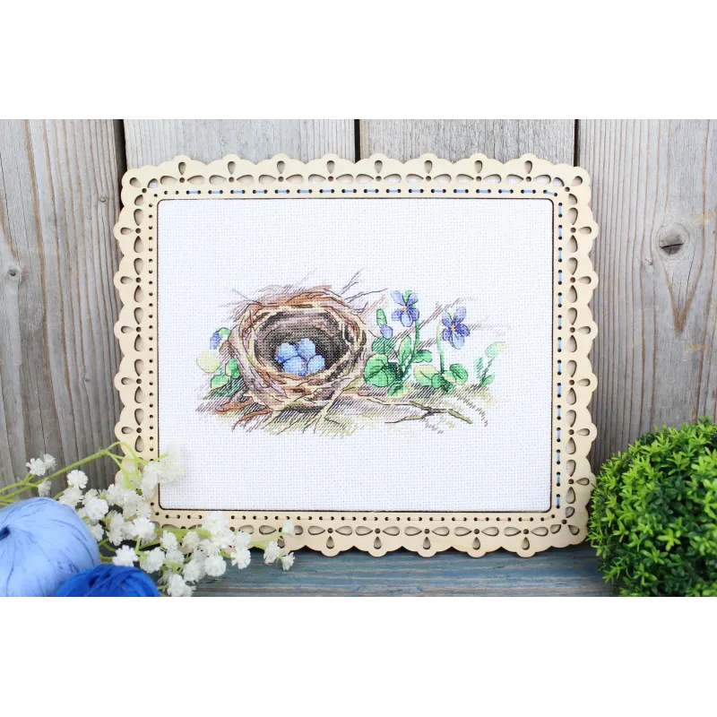 Kit de point de croix "Au bord de la forêt" 12*20 cm SM-1233