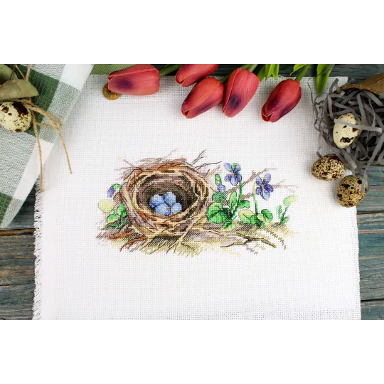 Kit de point de croix "Au bord de la forêt" 12*20 cm SM-1233