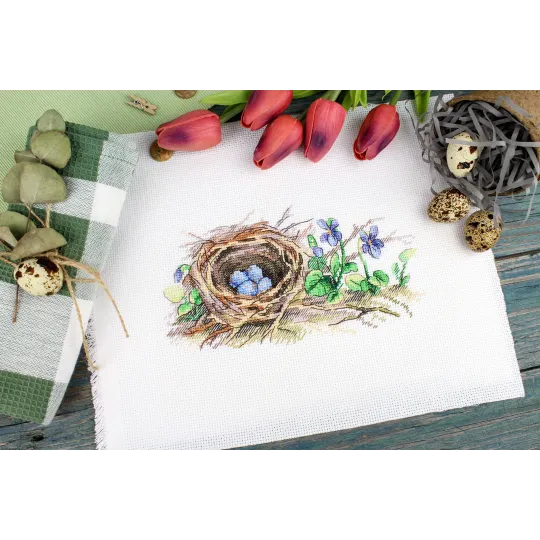 Kit de point de croix "Au bord de la forêt" 12*20 cm SM-1233