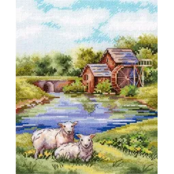 Cross stitch kit "Old mill" 20*16 cm SNV-918