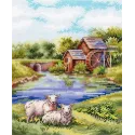 Kreuzstich-Set "Alte Mühle" 20*16 cm SNV-918