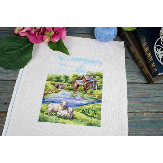 Kreuzstich-Set "Alte Mühle" 20*16 cm SNV-918