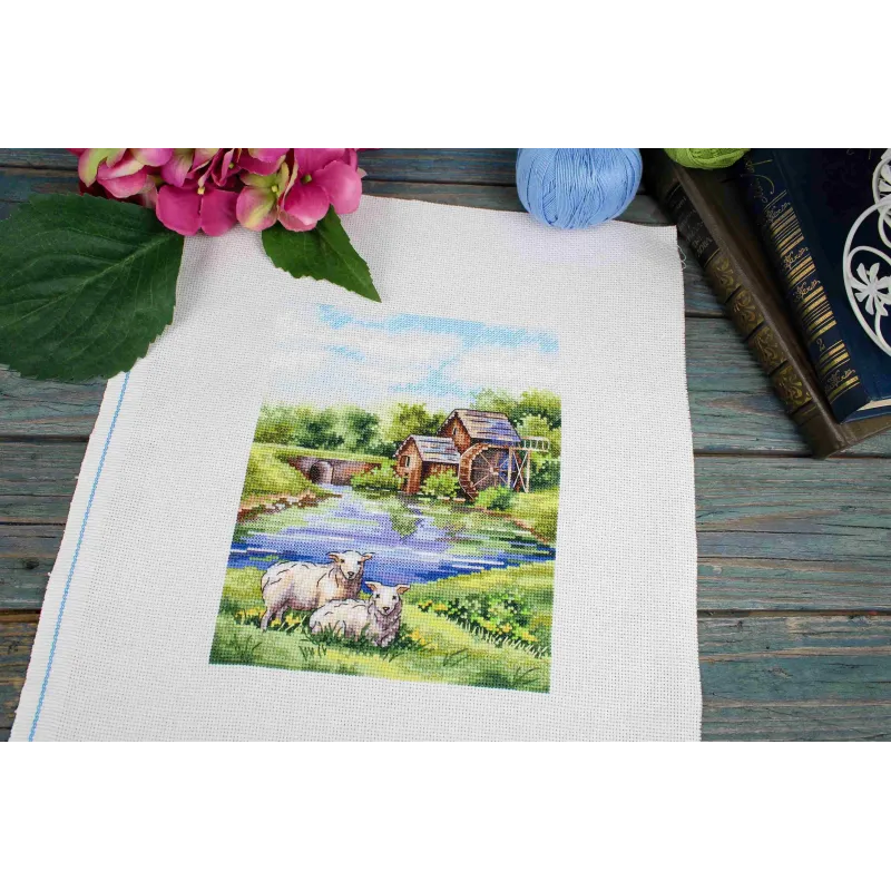 Kreuzstich-Set "Alte Mühle" 20*16 cm SNV-918