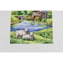 Набор для вышивания крестиком "Старая мельница" 20*16 см SNV-918