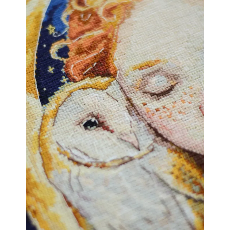 Kit de point de croix "Fille de la Lune" 25x24 cm AAH-271