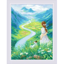 Набор для вышивания крестиком "Куда течет река" 30x40 см SR2273