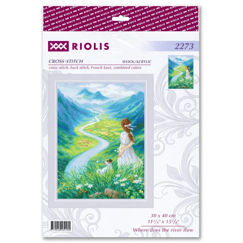 Kreuzstich-Set "Wo fließt der Fluss" 30x40 cm SR2273