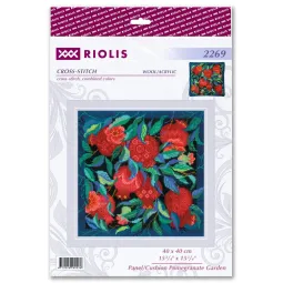 Набор для вышивания крестом "Панель/Подушка Сад граната" 40x40 см SR2269