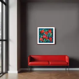 Kit de point de croix "Panneau/Coussin Jardin de grenades" 40x40 cm SR2269