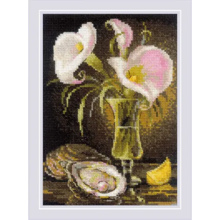 Набор для вышивания крестиком «Каллы и устрица» 15x21 см SR2267