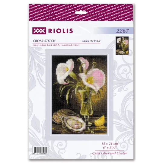 Набор для вышивания крестиком «Каллы и устрица» 15x21 см SR2267