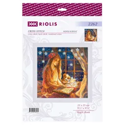 Kit de point de croix "Livre magique" 25x25 cm SR2262