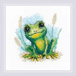 Kit de point de croix "Petite Grenouille" 15x15 cm SR2286