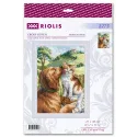 Kit de point de croix "Comme chien et chat" 21x30 cm SR2275