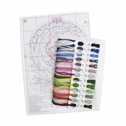 Набор для вышивания крестиком "Новогодний шар с енотом" 10x9 см SR-1161