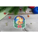 Kreuzstich-Set "Neujahrsball mit einem Eichhörnchen" 10x9 cm SR-1160