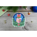 Kreuzstich-Set "Neujahrsball mit einem Eichhörnchen" 10x9 cm SR-1160