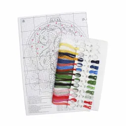 Cross stitch kit "New Year's ball with a squirrel" 10x9 cm SR-1160