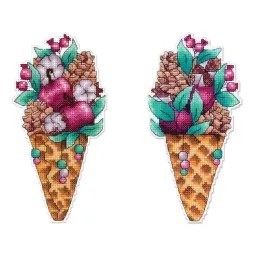 Набор для вышивания крестом "Вкус зимы" 16x8 см SR-1150